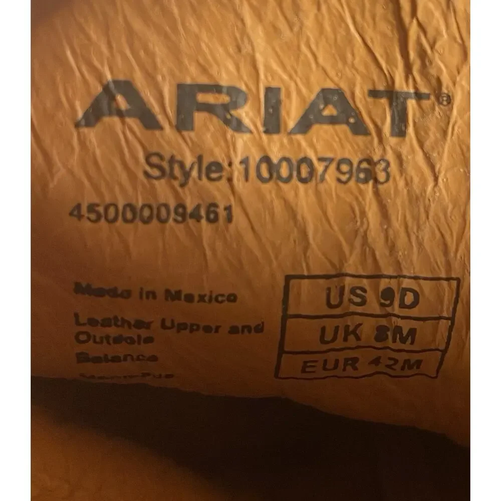 Ariat Men’s Western Cowboy Boots Brown Leather MPN 10007963 Size 9D